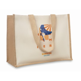 Bolsa de yute y canvas publicitaria